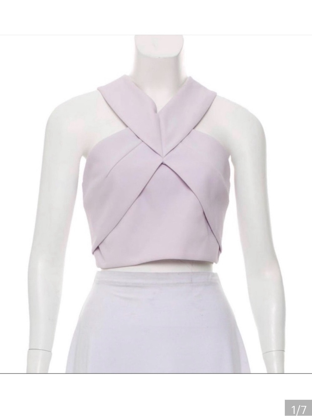 NICHOLAS Lavender Twist Halter Crop Top